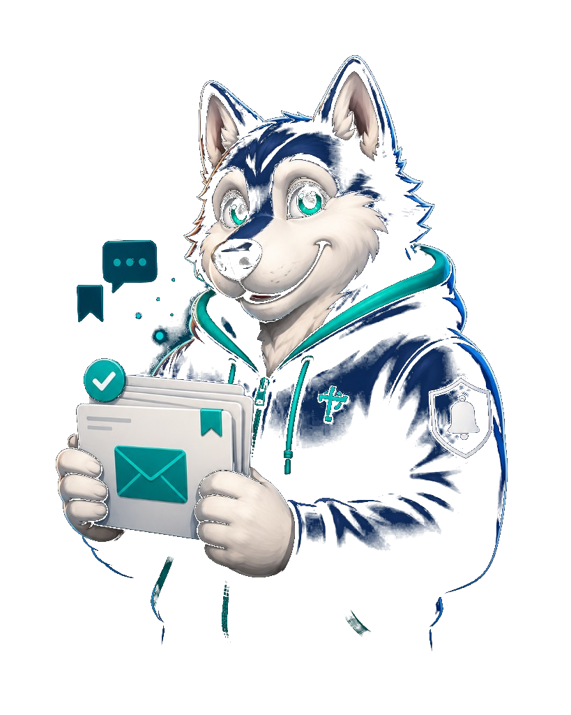Mascotte Willy Push con messaggi e template salvati